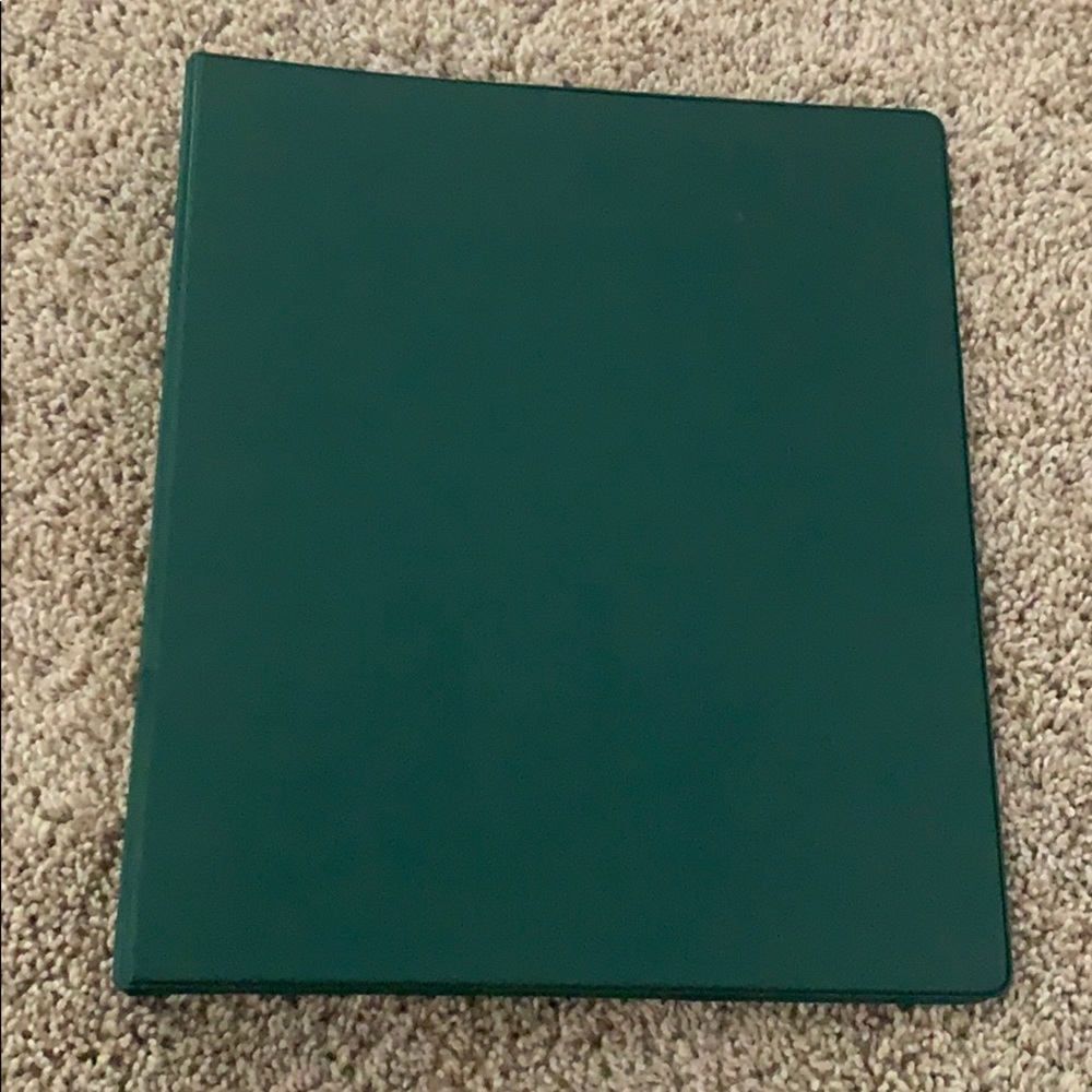 Green 1 inch binder
